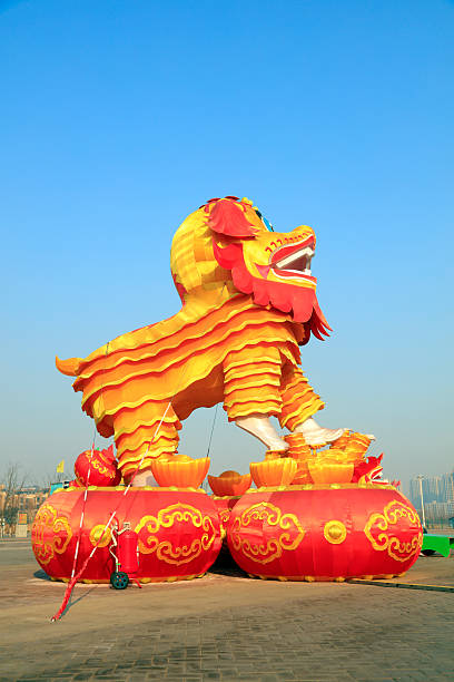 istock Lion sculpture in the park 2206749604