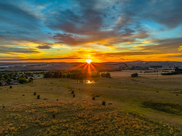 istock Sunrise light over the countryside 2206751327