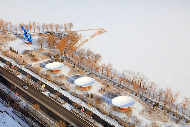 cityscape in the snow, China