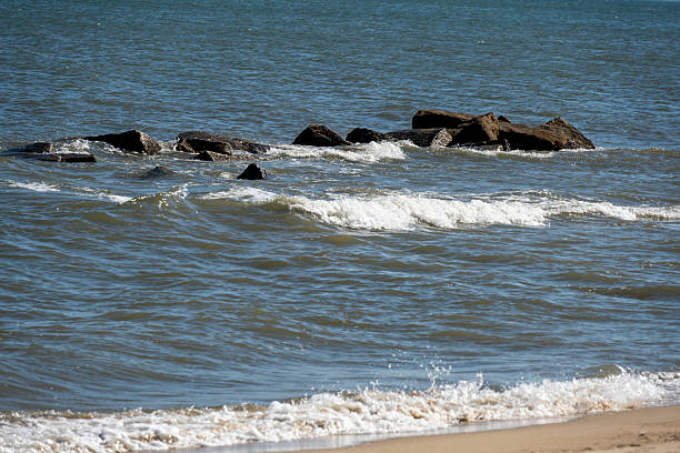 Free Stock Photo of Sandy Beach With Waves Rolling Onto Shore ...