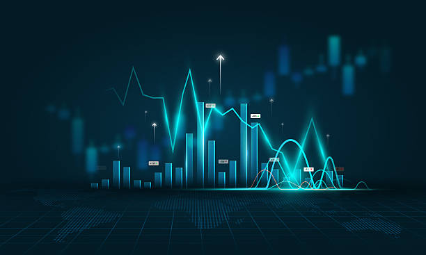 istock Background image of data analysis technology and financial investment graphs in the stock market 2206768744