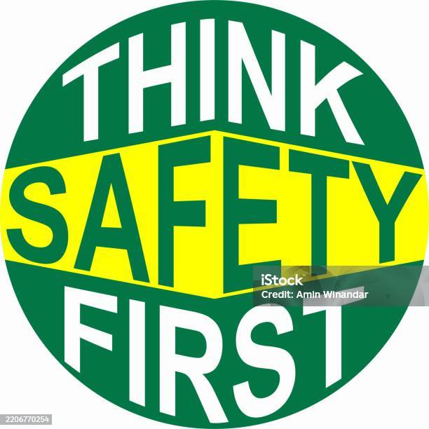Think Safety First Vector Stock Illustration - Download Image Now ...