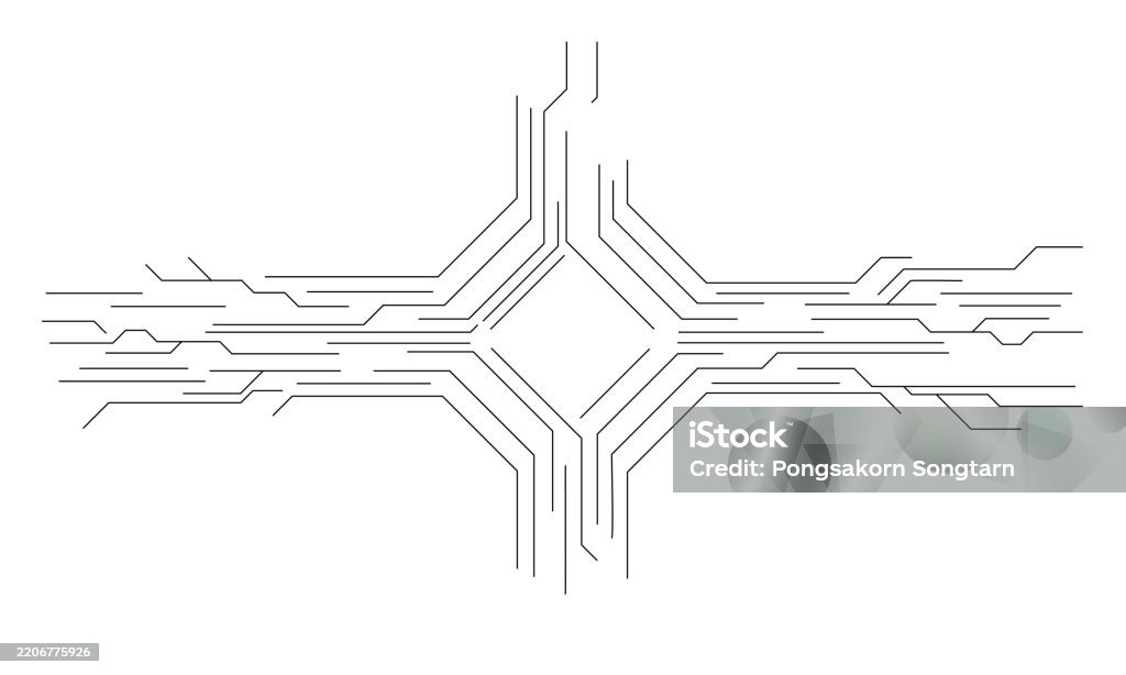 Circular Technology Interface Abstract Tech Circuit Hud Element Design ...