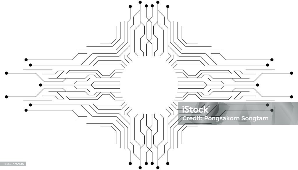Circular Technology Interface Abstract Tech Circuit Hud Element Design ...