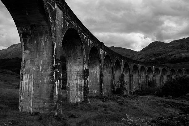 Glenfinnan Viaduct in Scottish Highlands landscape