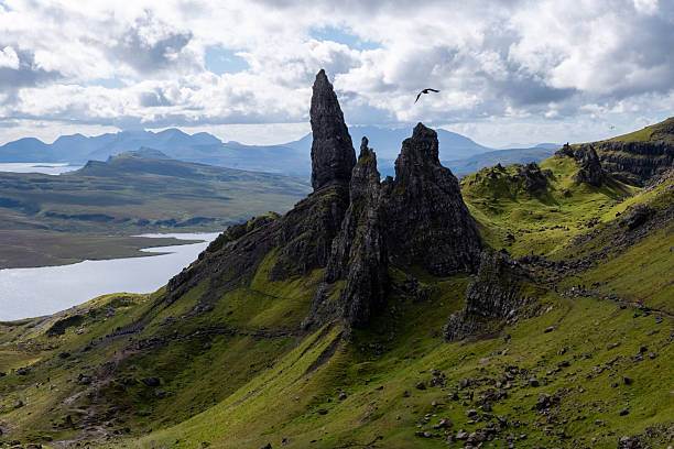 Dramatic rock formations on Isle of Skye