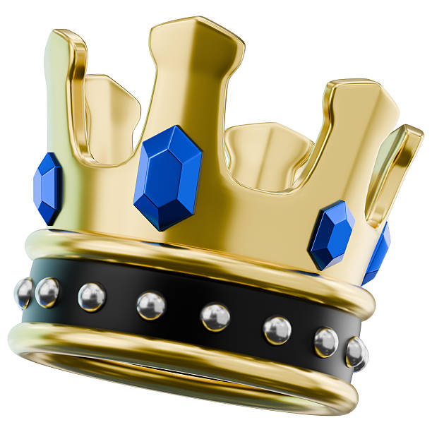Crown on neon background. Digitally generated image. 3d render.