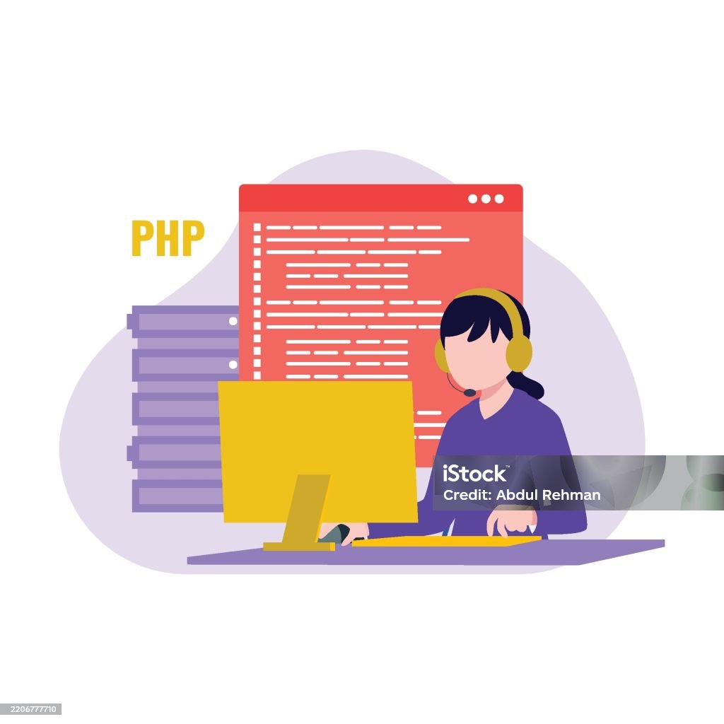 Web Developer Vector Illustration Which Can Easily Modify Or Edit Stock ...