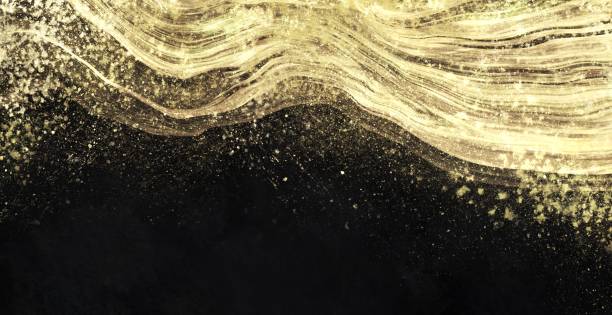 istock Abstract background illustration of a river of gold leaf 2206781991