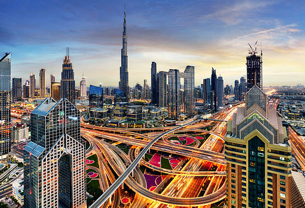 istock Amazing night Dubai downtown skyline, UAE 2206789776