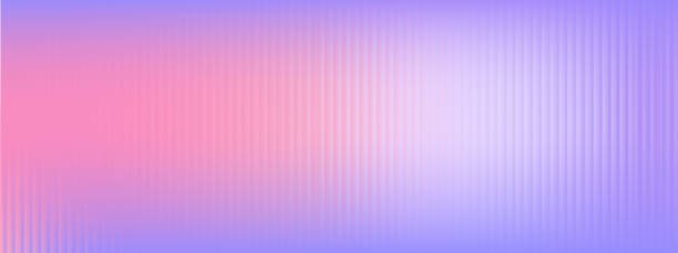 istock Aesthetic ribbed fractal glass texture. Modern pink and purple gradient pattern. Frosted acrylic surface of door, window, roofs. Wavy striped blurry wallpaper. 2206799636