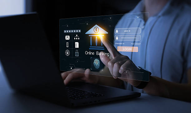 istock Online banking and digital technology. Financial digital innovation technology. Finance and banking networking. Customer network connection and cyber security 2206800748