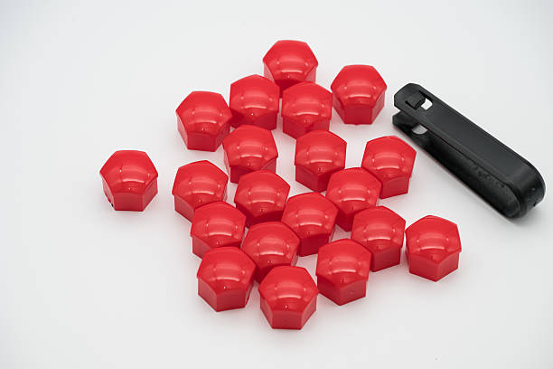 20pcs red wheel nut cap set, 17mm car wheel hub nut
