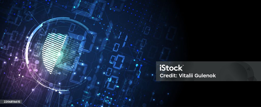 Cyber Security Circuit Technology Background Stock Illustration ...