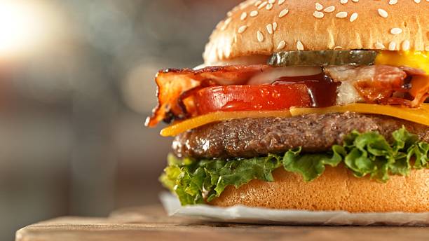 istock Delicious Hamburger in Extreme Closeup. 2206819312