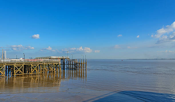 istock An industrial pier in a wide river. 2206822637