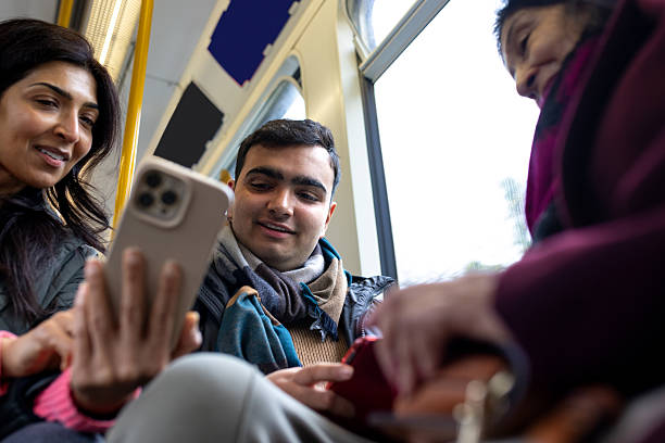 istock Loving Family Relaxing On Train Journey 2206823439