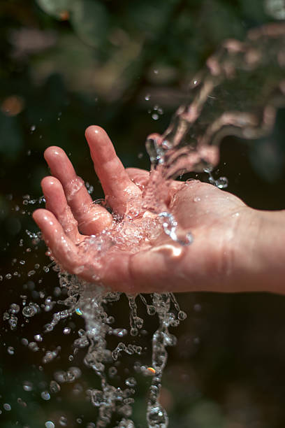 istock Water in the palm of hand 2206827728