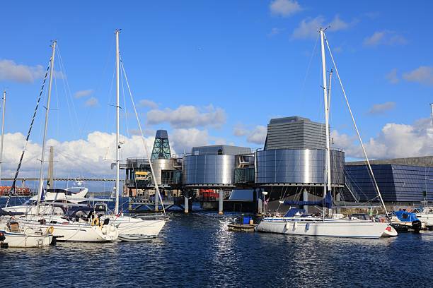 Norwegian Petroleum Museum in Stavanger, Norway. Stavanger is the 3rd largest metropolitan area in Norway with 319,000 citizens.