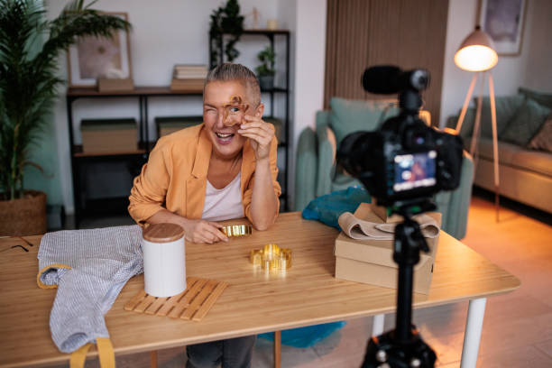 istock Vlogger Showing Creative Molding Shapes for Cooking 2206829153