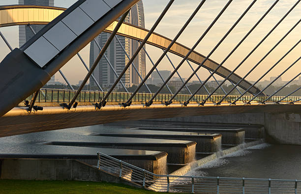 istock Bridging Modernity – A Sunset Symphony of Architecture and Water 2206830611