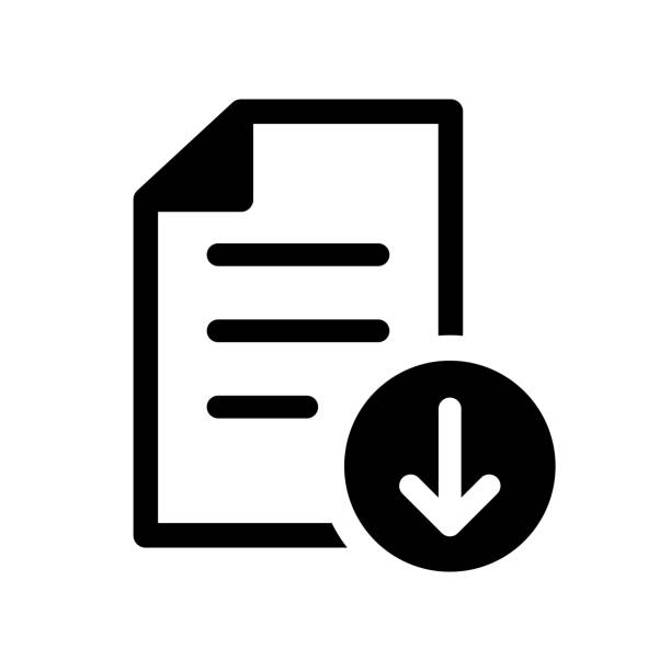 скачать значок документа - загрузка stock illustrations