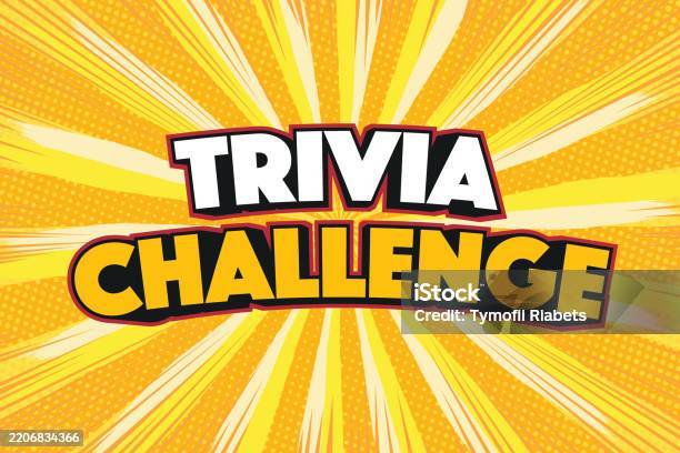 Trivia Event Background A Vibrant Comicstyle Trivia Challenge Banner With Bold Typography A ...
