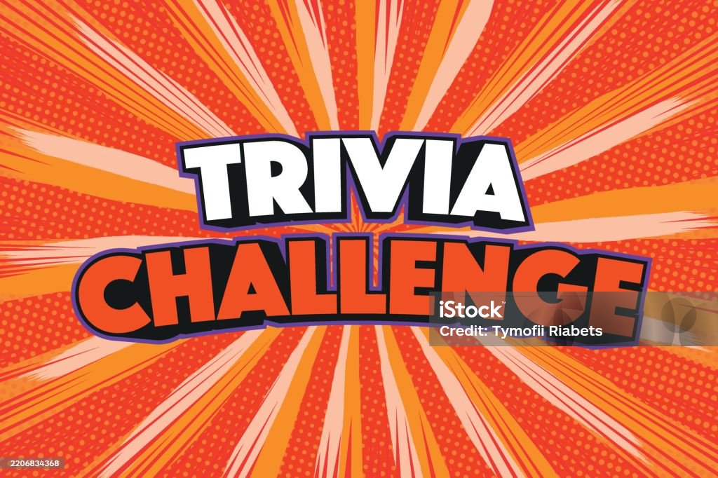 Trivia Questions Banner A Dynamic Comicstyle Trivia Challenge Banner With Bold Typography A Red ...