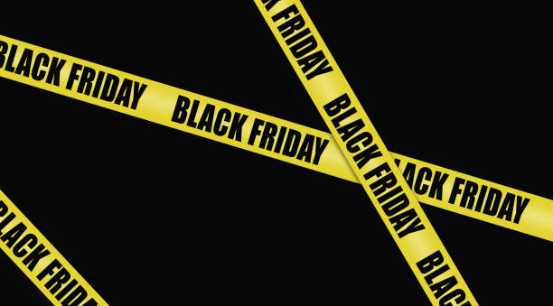 istock yellow protective tape with the inscription black Friday 2206840901
