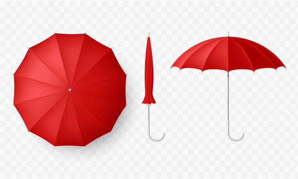 40+ Isolated Vector Red Umbrella Top View Illustrations - iStock