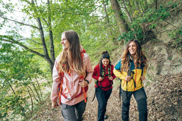 istock friends on the weekend doing a trekking 2206845394