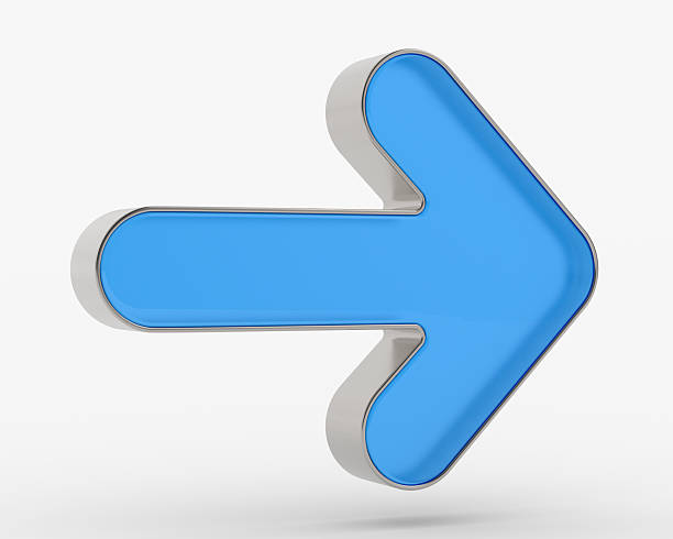 istock Glass arrow on white background. Isolated 3D illustration 2206846370