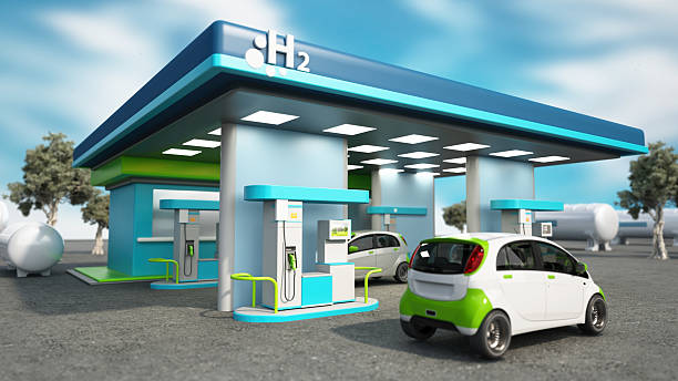 istock Modern hydrogen fueling station showcases innovative design and clean energy solutions in urban setting 2206853314