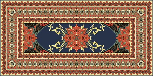 Detailed Rug Persian Rugs Detailed Rugs With Abstract Patterns Border Patterns Stock ...