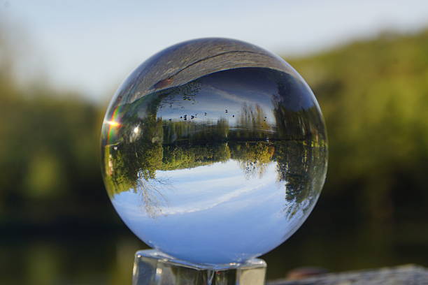 istock Reflection of the sun on the mirror ball. 2206858676