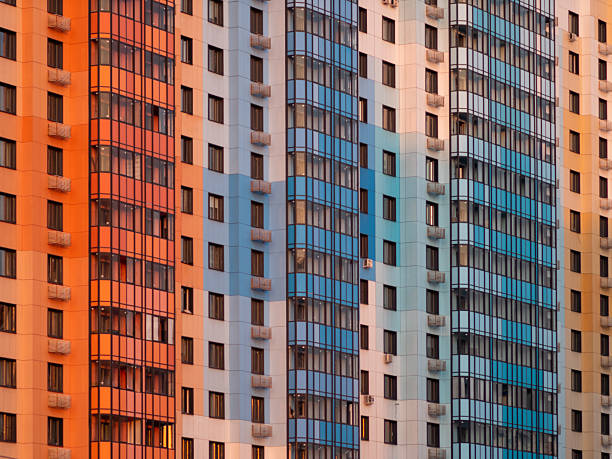 Vibrant Abstract Texture Background of Modern City Architecture