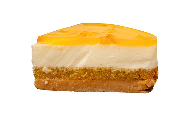 istock Orange cheesecake isolated on a white background. 2206866455