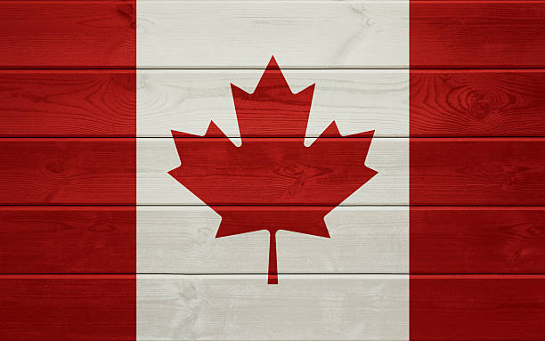 istock Flag of Canada on an old wooden surface. 2206868136
