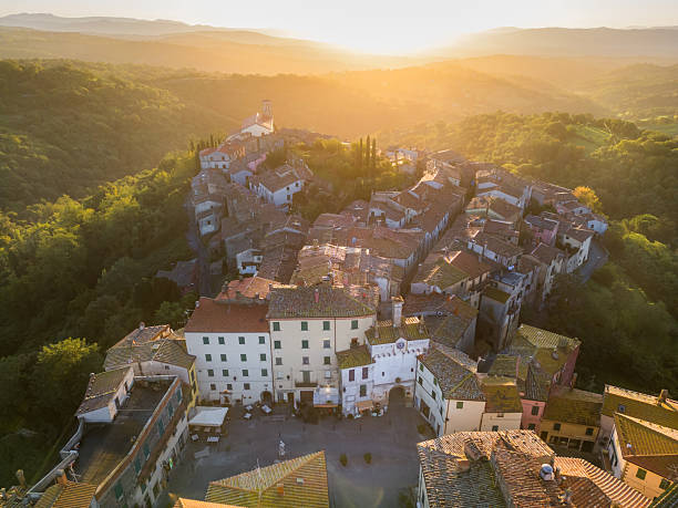 istock Scansano, Italian medieval town from drone 2206873232