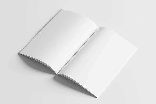 istock 11x17 Vertical Portrait Magazine Brochure 3D Rendering White Blank Mockup 2206874782