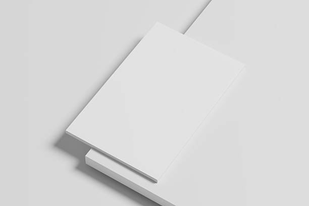 istock 11x17 Vertical Portrait Magazine Brochure 3D Rendering White Blank Mockup 2206874784