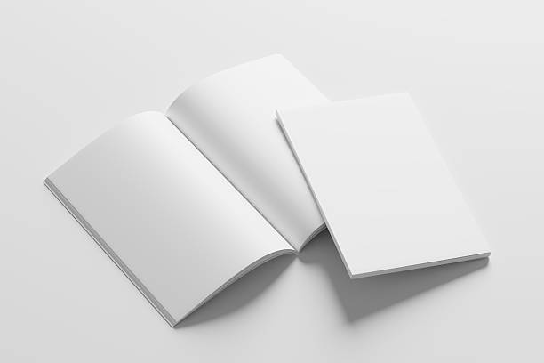 istock 11x17 Vertical Portrait Magazine Brochure 3D Rendering White Blank Mockup 2206874786