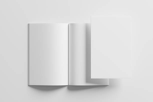 istock 11x17 Vertical Portrait Magazine Brochure 3D Rendering White Blank Mockup 2206874827