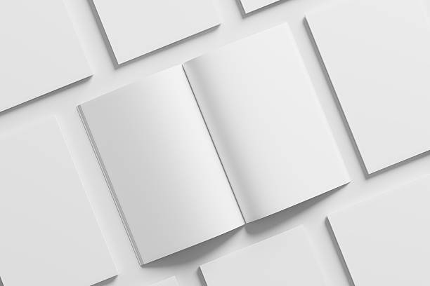 istock 11x17 Vertical Portrait Magazine Brochure 3D Rendering White Blank Mockup 2206874867
