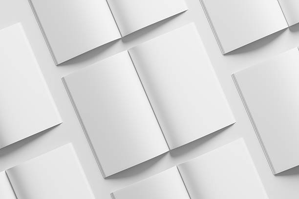 istock 11x17 Vertical Portrait Magazine Brochure 3D Rendering White Blank Mockup 2206874911