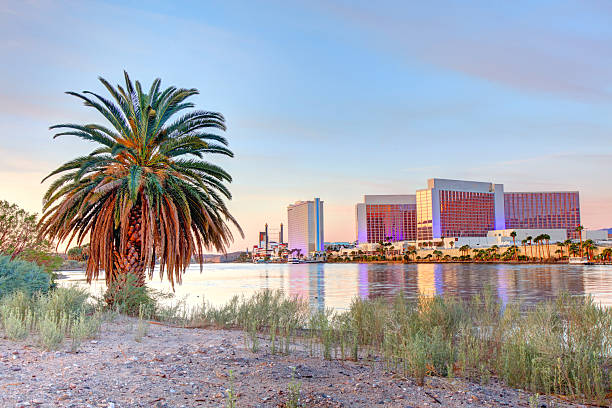 Sunrise Over Casinos and Hotels on The Strip, Las Vegas, Nevada, USA