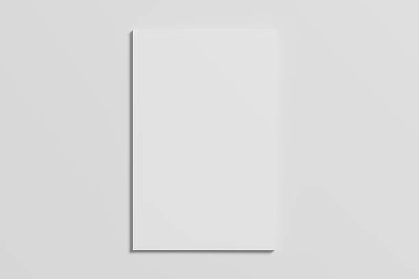 istock 11x17 Vertical Portrait Magazine Brochure 3D Rendering White Blank Mockup 2206875473