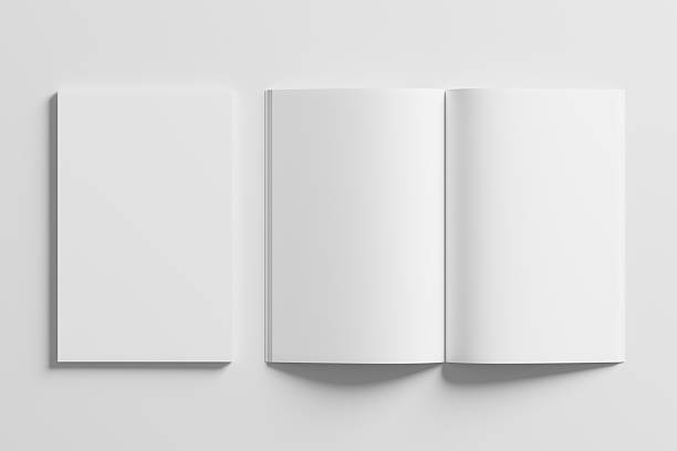 istock 11x17 Vertical Portrait Magazine Brochure 3D Rendering White Blank Mockup 2206875474