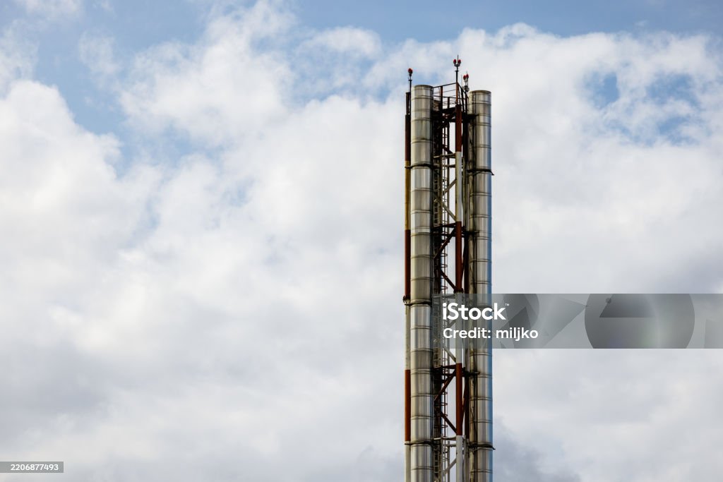 Structural Shell Chimney Industrial Chimney Structure Framework Stock Photo - Download Image Now ...