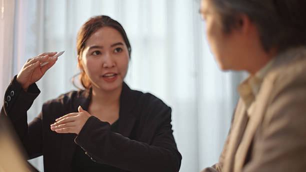 istock Businesswoman presentation business strategy. 2206878252